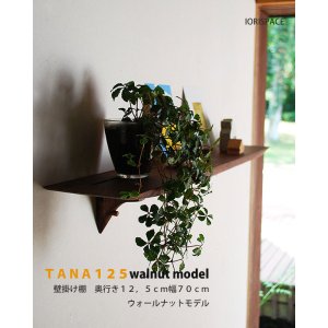 画像: 飾り棚  壁掛け【ＴＡＮＡ125ウォールナットモデル】木製のウォールシェルフ